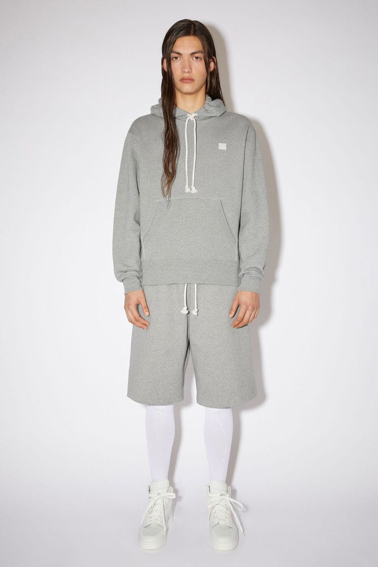 Light Grey Acne Studios Hooded Men\'s Hoodie | NUVO-31270