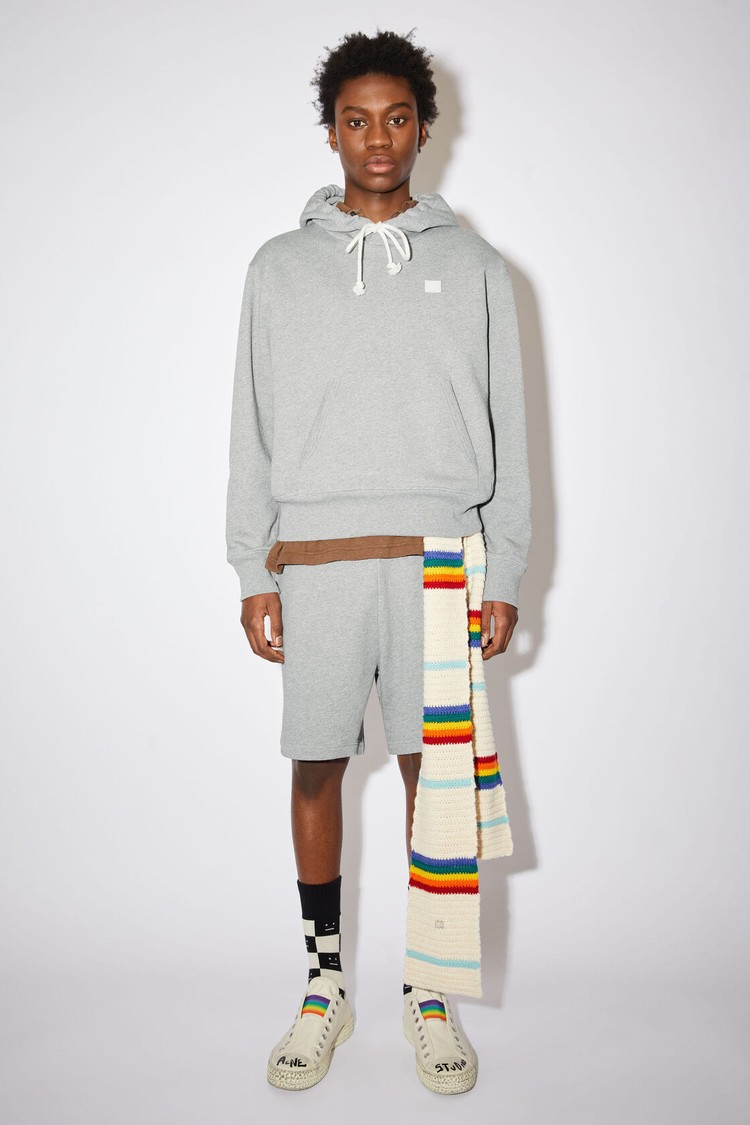 Light Grey Acne Studios Hooded Men\'s Hoodie | PEGN-83016