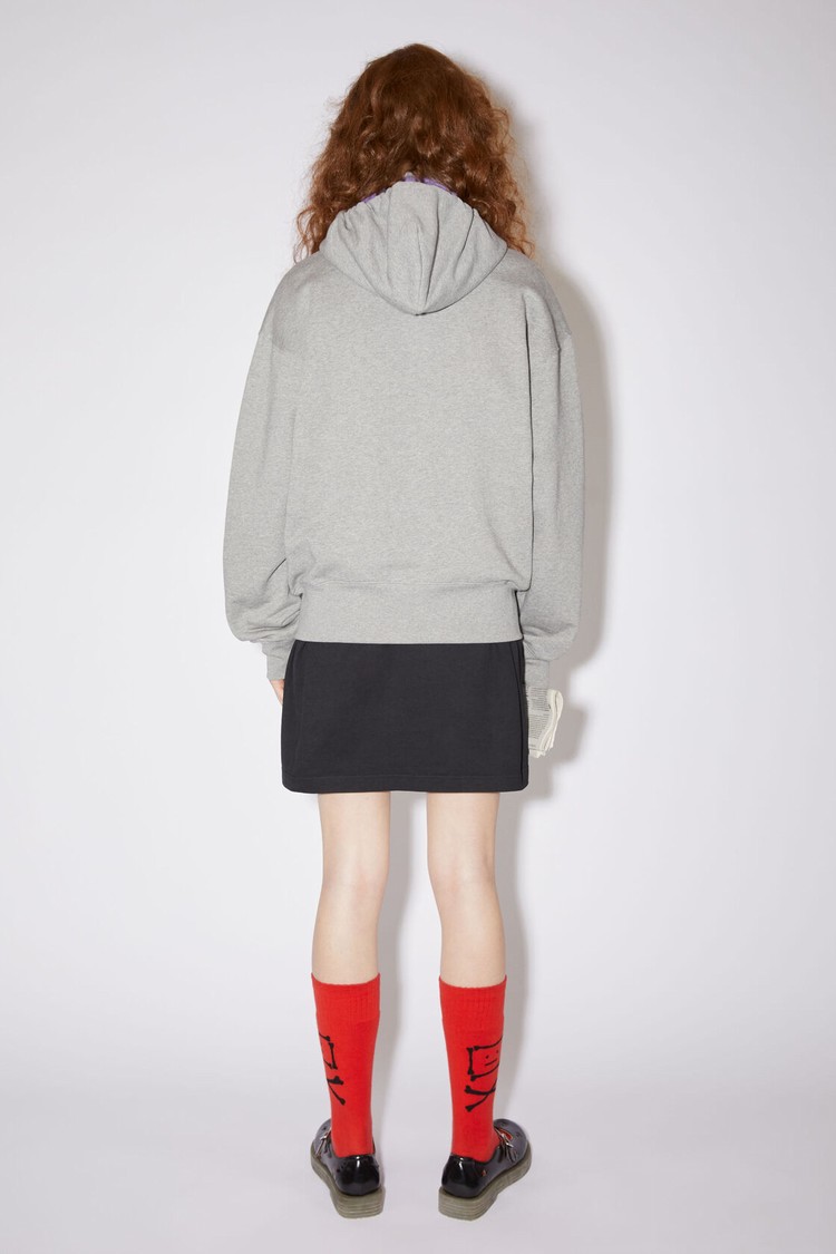 Light Grey Acne Studios Hooded Zippered Women's Hoodie | GUML-27418