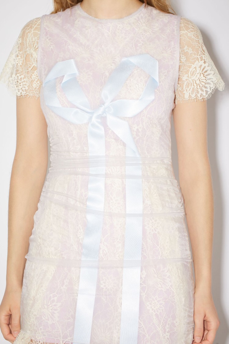 Light Grey Acne Studios Lace Bow Women's Dress | UXBF-30985