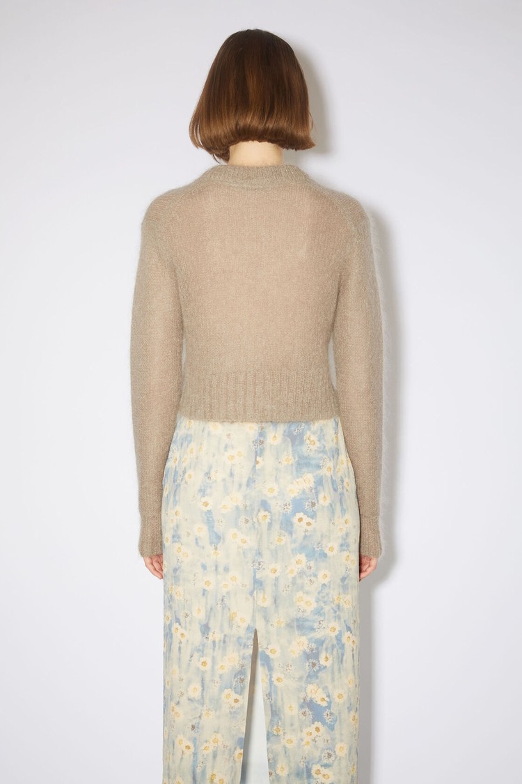 Light Grey / Brown Acne Studios Mohair Jumper Women's Knitwear | ITYD-10453