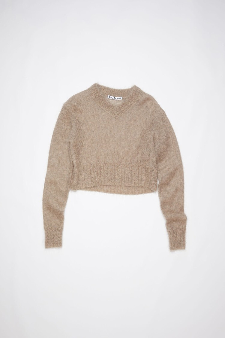 Light Grey / Brown Acne Studios Mohair Jumper Women's Knitwear | ITYD-10453