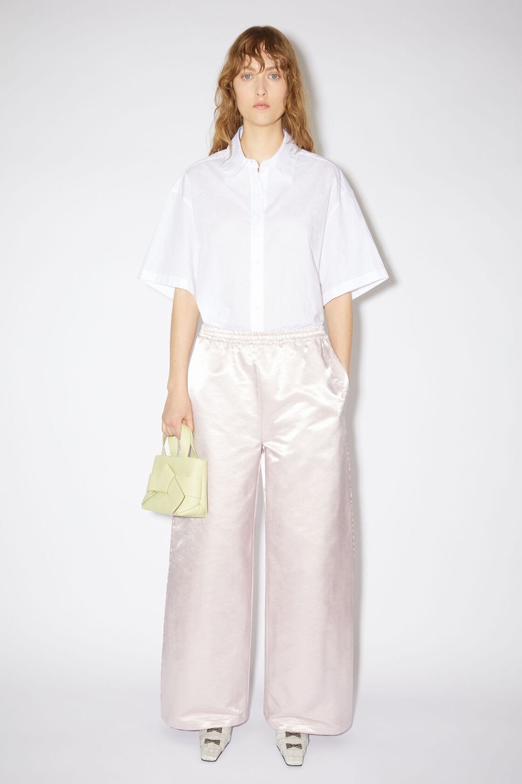 Light Pink Acne Studios Satin Women\'s Trousers | KNHE-17462