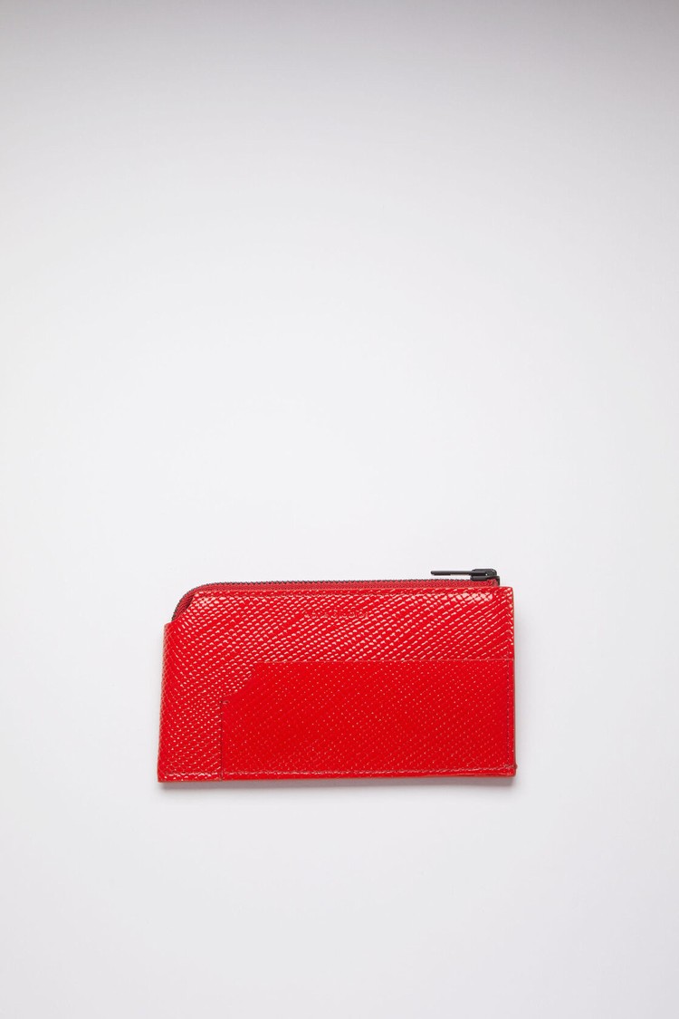 Light Red Acne Studios Zippered Wallet | FMEB-32815