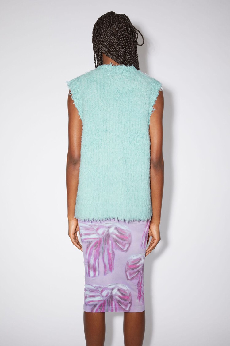 Light Turquoise / Blue Acne Studios Fluffy Merino Women's Knitwear | RGNA-76029