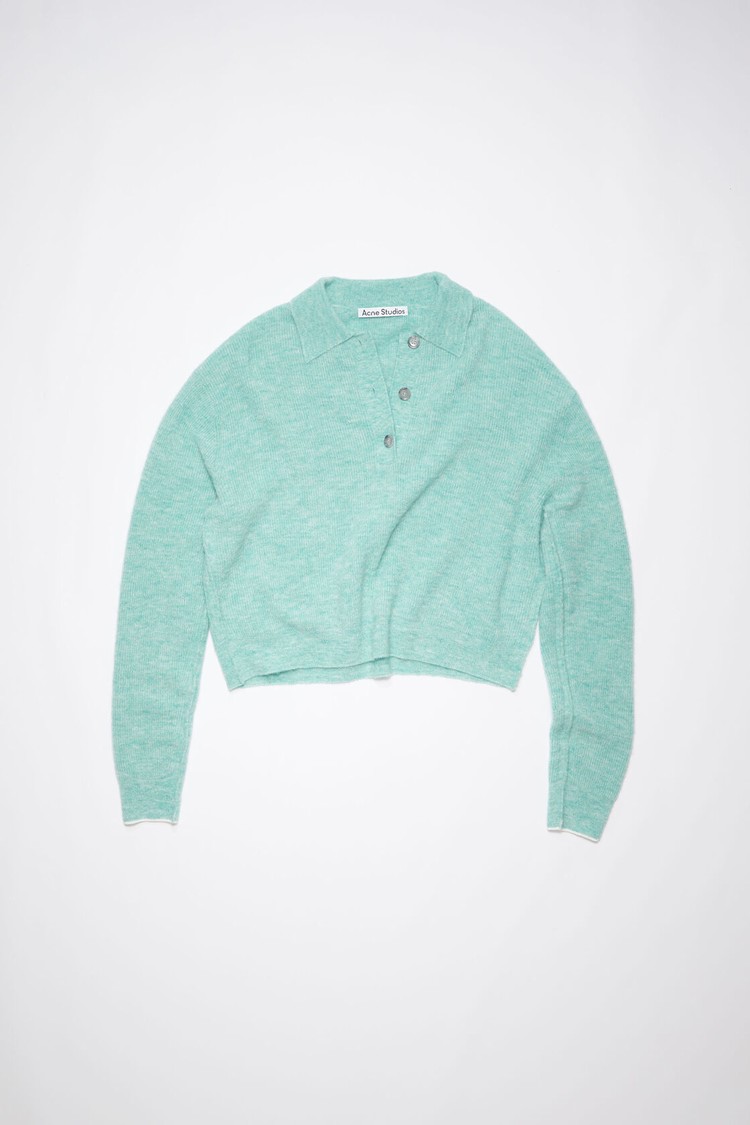 Light Turquoise / Blue Acne Studios Polo Knit Women's Knitwear | PSDN-54396