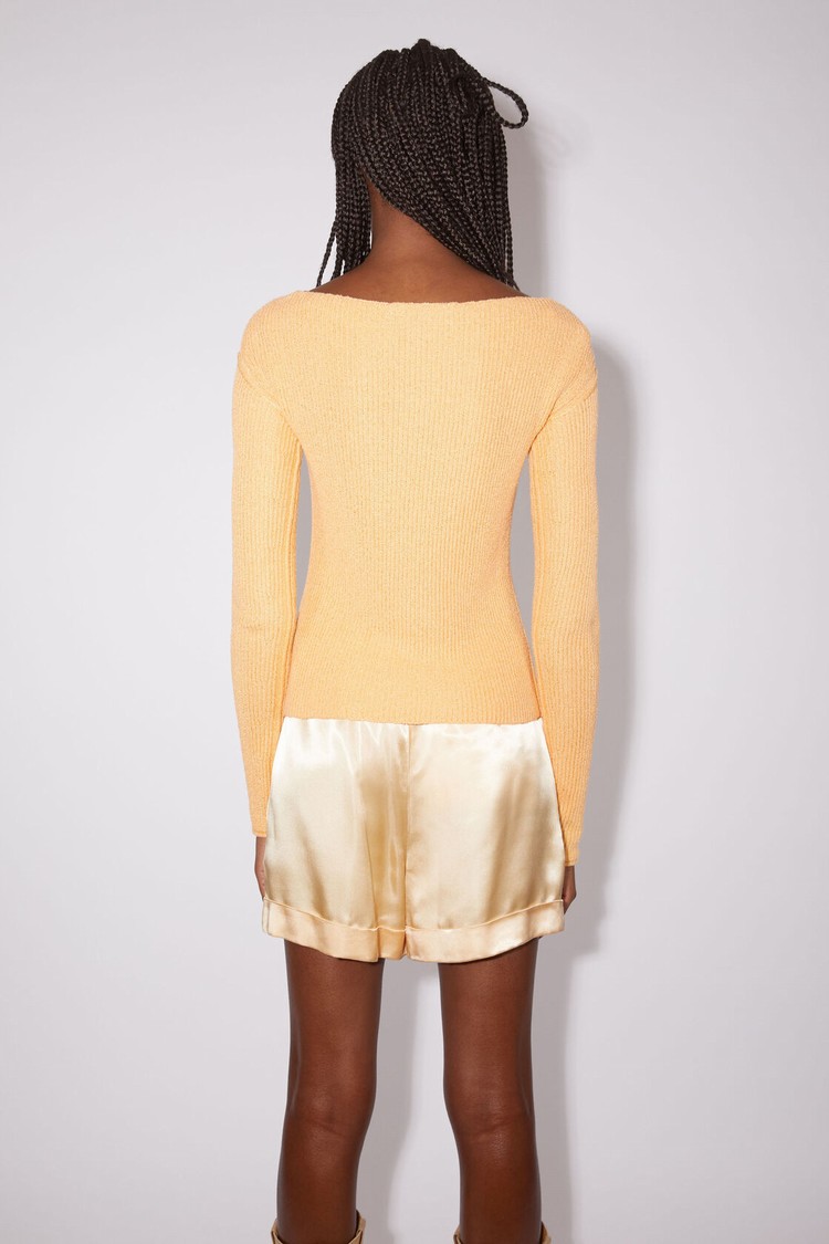 Light Yellow Acne Studios Knit Jumper Women's Knitwear | DYQM-59234