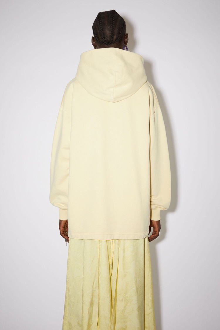 Light Yellow Acne Studios Logo Hooded Women's Hoodie | JPRM-06754