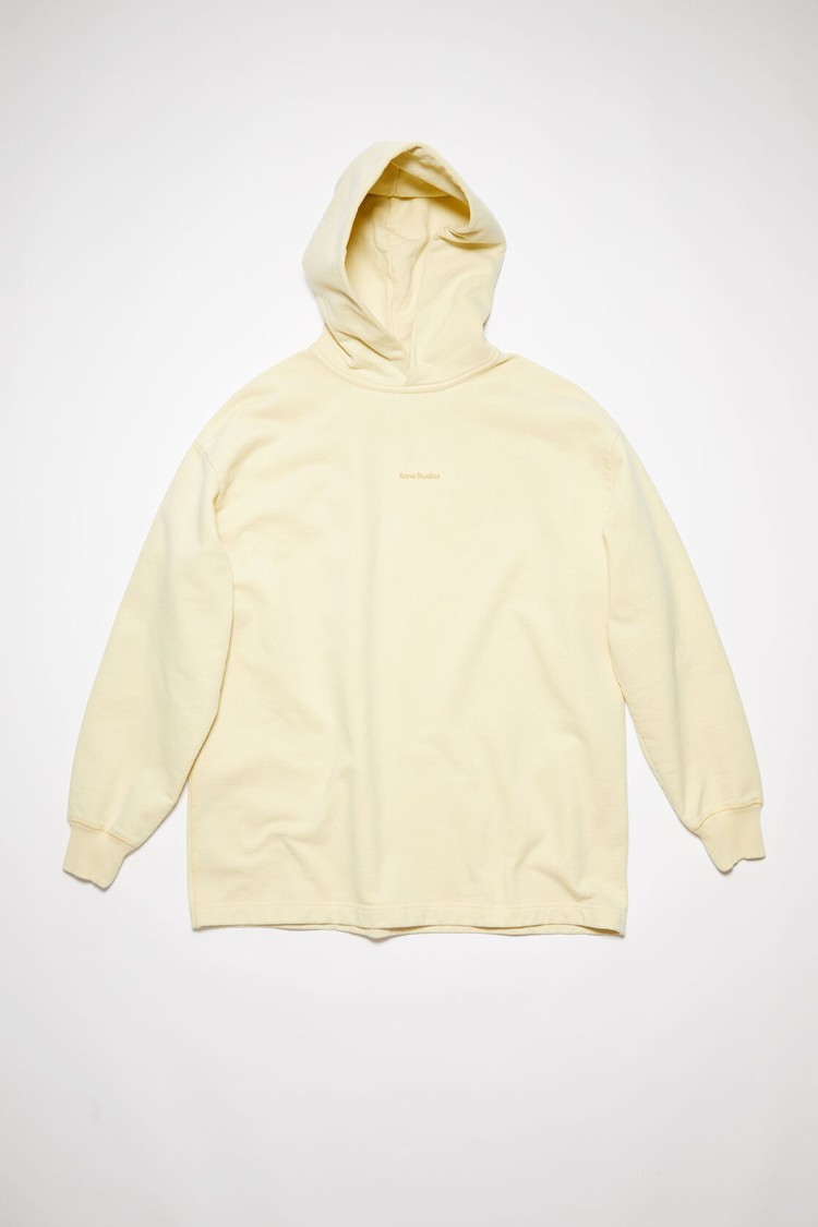 Light Yellow Acne Studios Logo Hooded Women's Hoodie | JPRM-06754