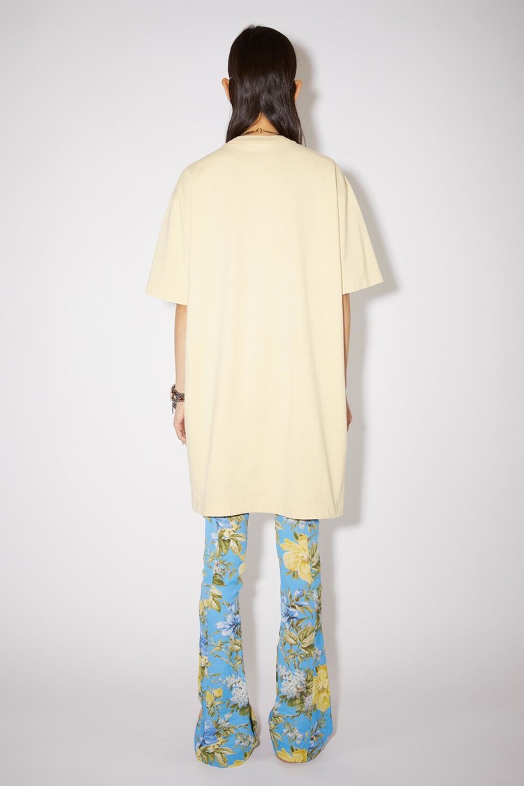 Light Yellow Acne Studios Logo Women's Dress | UGOK-68259