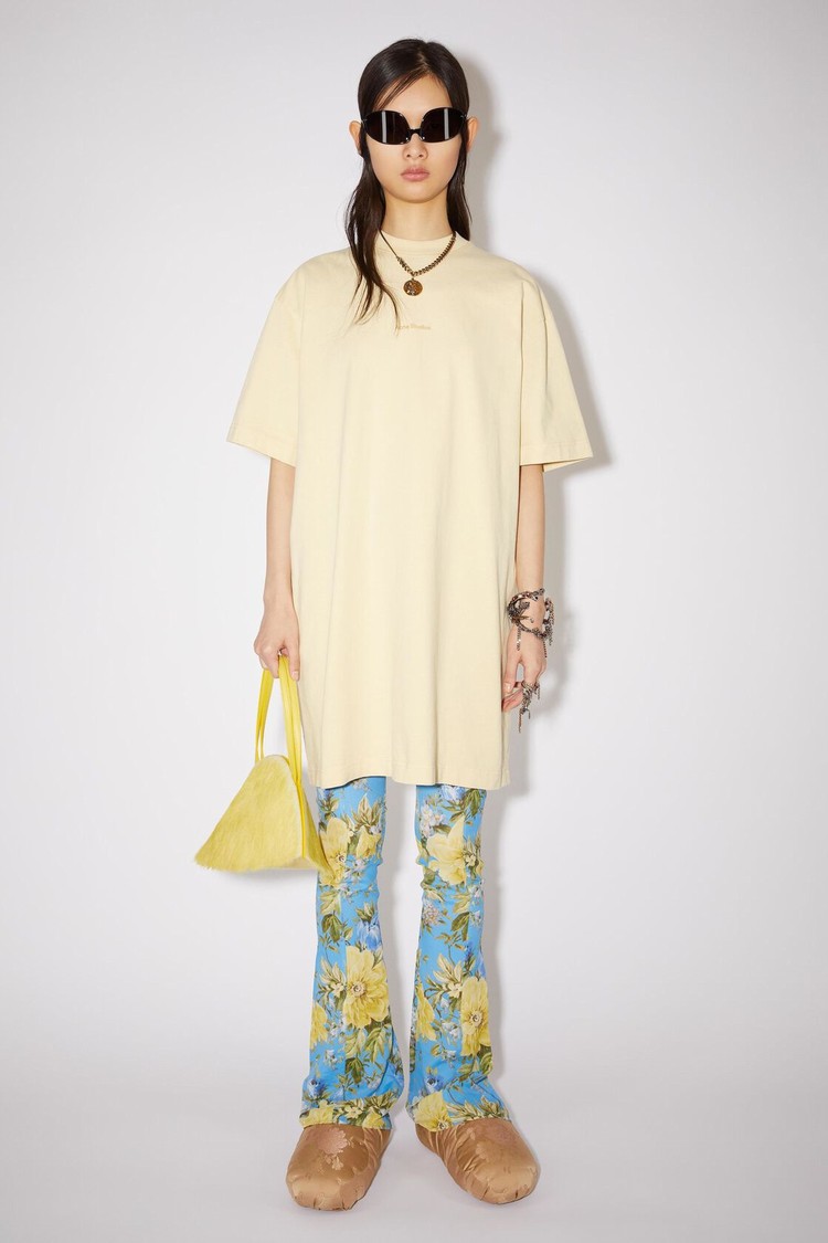 Light Yellow Acne Studios Logo Women\'s Dress | UGOK-68259