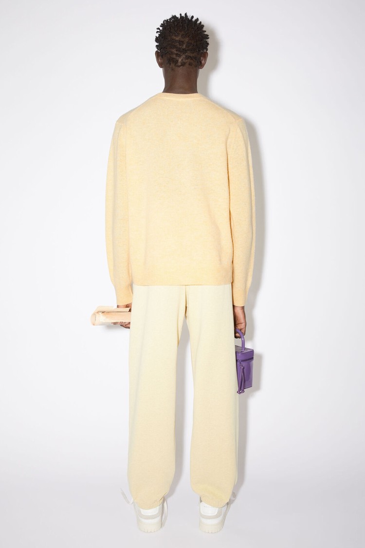 Light Yellow Acne Studios Wool Crew Neck Men's Knitwear | AVHK-79085