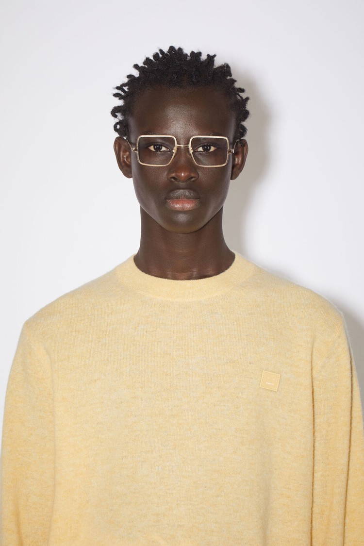 Light Yellow Acne Studios Wool Crew Neck Men's Knitwear | AVHK-79085