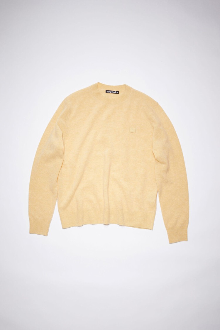 Light Yellow Acne Studios Wool Crew Neck Men's Knitwear | AVHK-79085