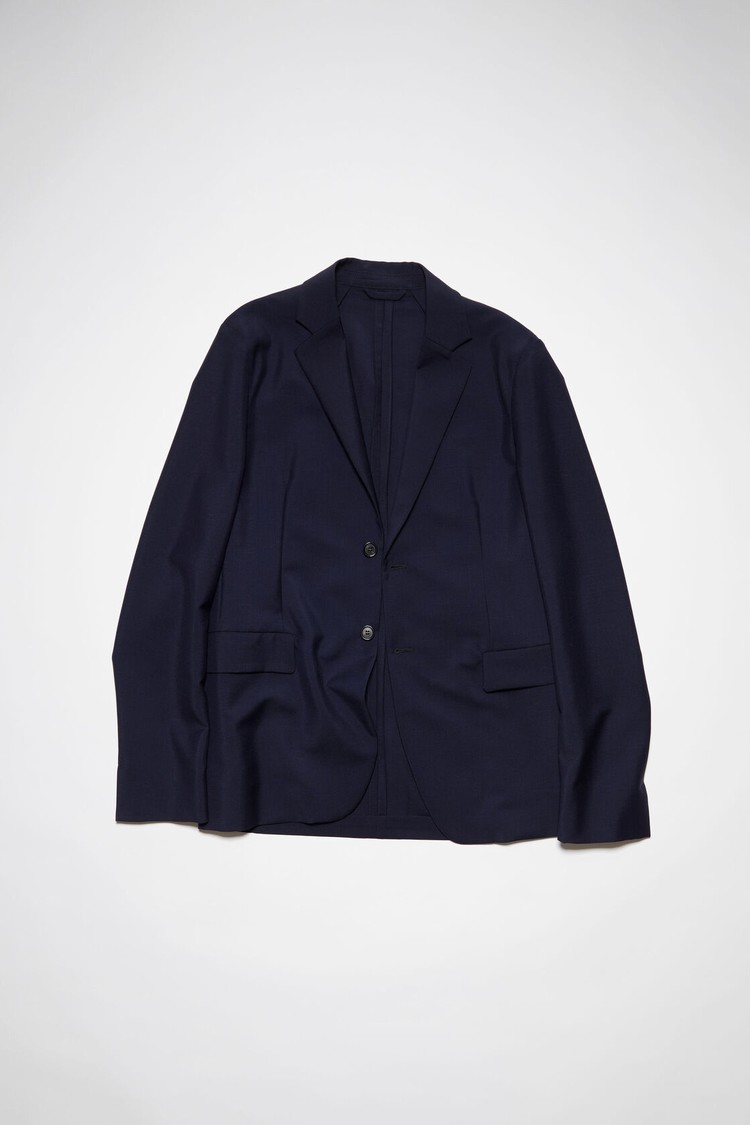 Navy Acne Studios Single Breasted Men's Jackets | BLDO-31679