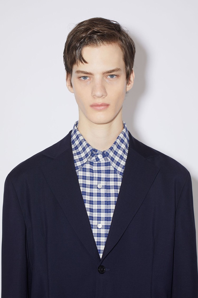 Navy Acne Studios Single-breasted Men's Jackets | MPUS-42685