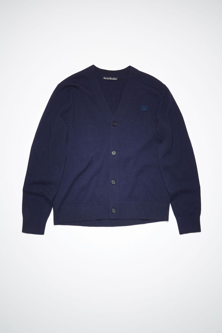 Navy Acne Studios Wool Knit Men's Cardigan | IWRZ-51087