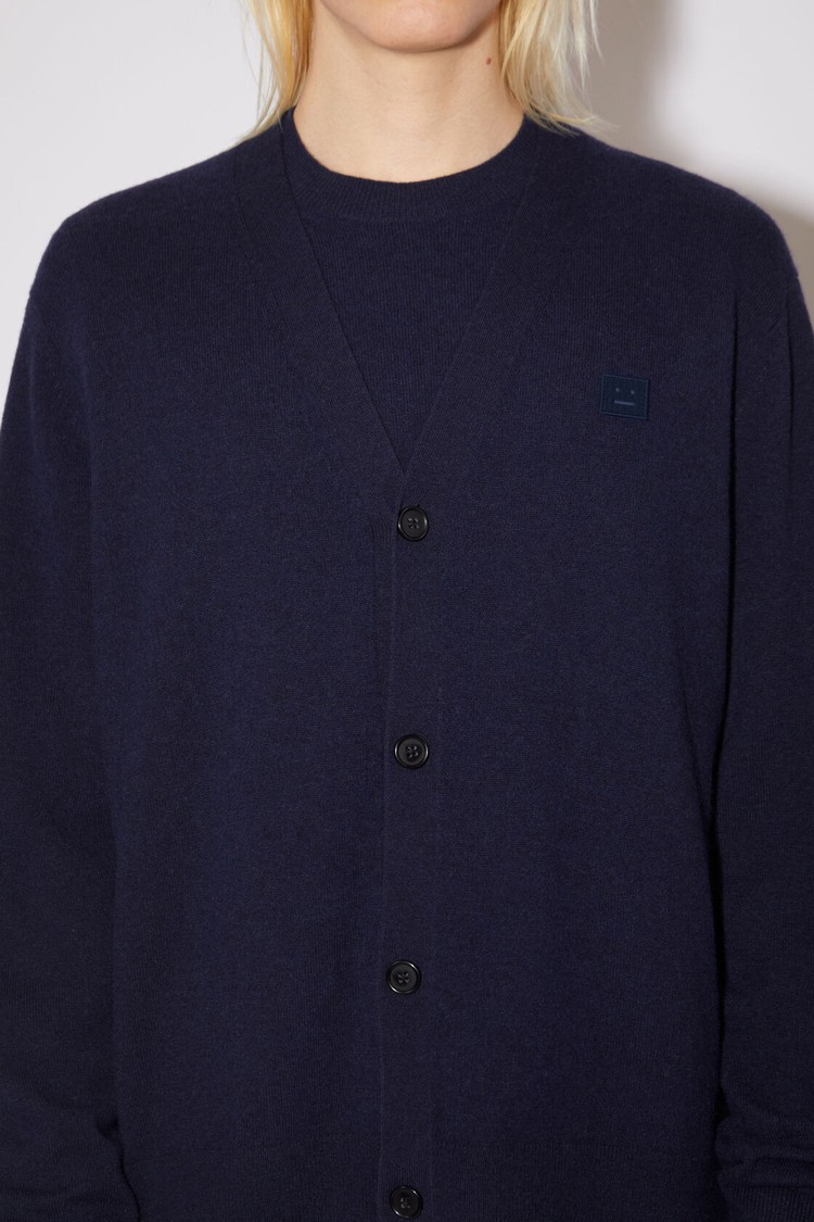 Navy Acne Studios Wool Knit Men's Cardigan | IWRZ-51087