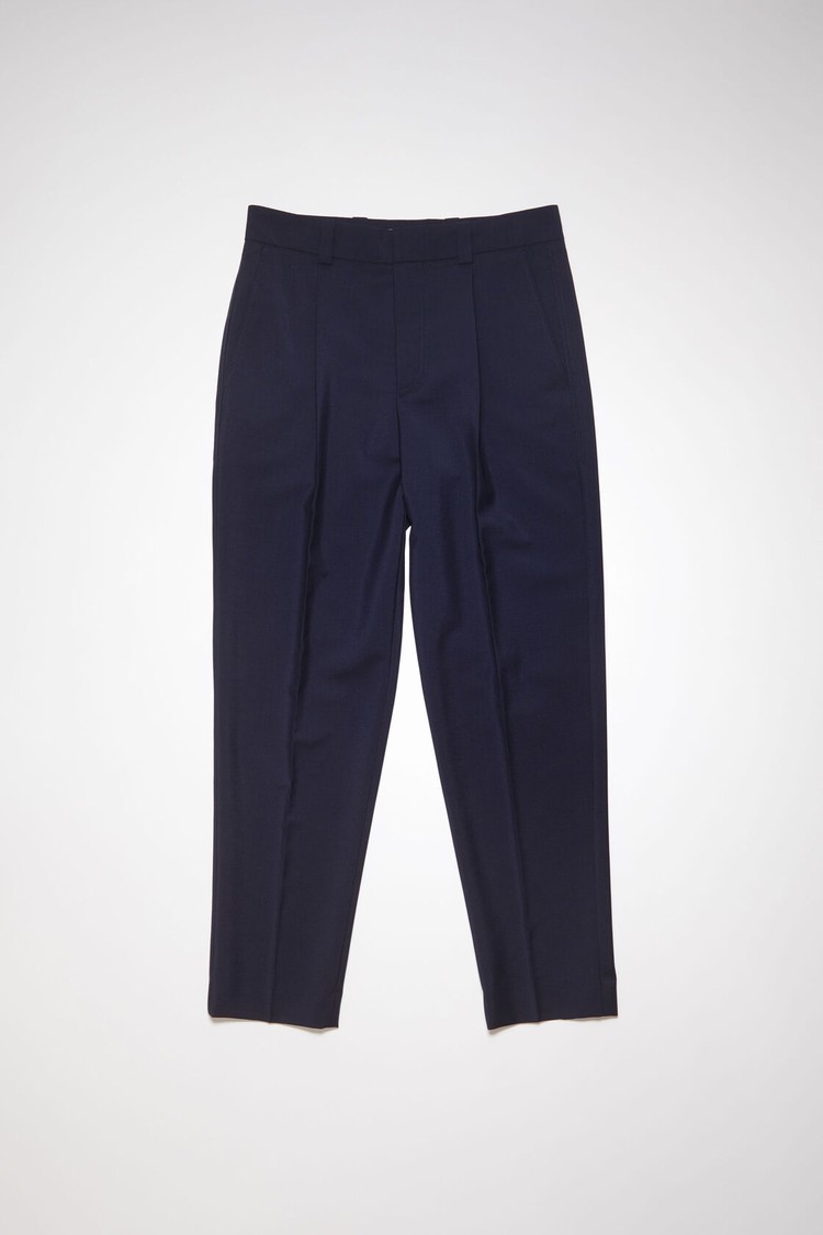 Navy Acne Studios Wool-blend Tailored Men's Trousers | TBJY-23967