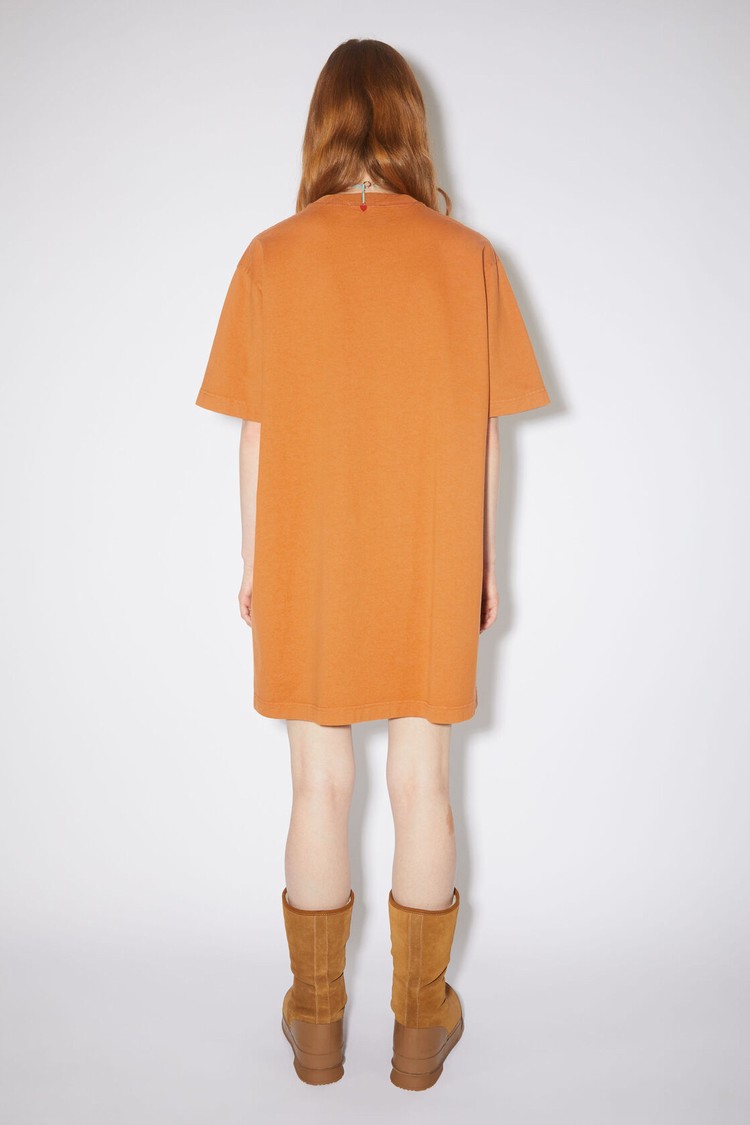 Orange Acne Studios Logo Women's Dress | FUOJ-71948