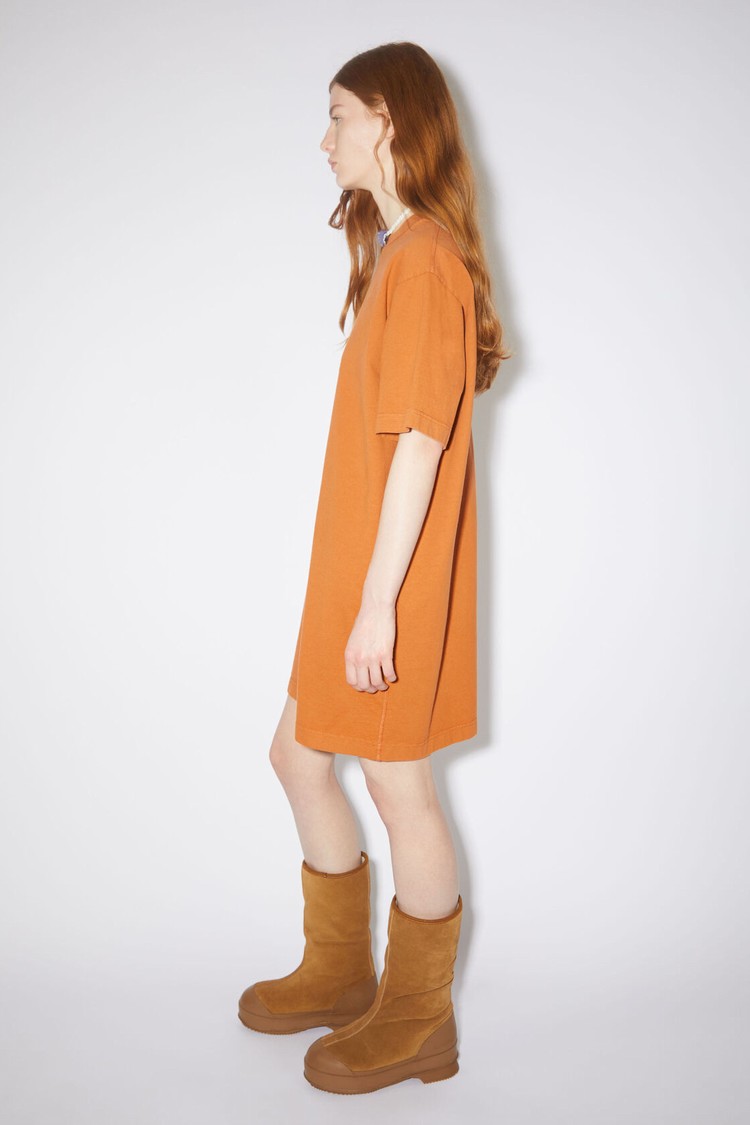 Orange Acne Studios Logo Women's Dress | FUOJ-71948