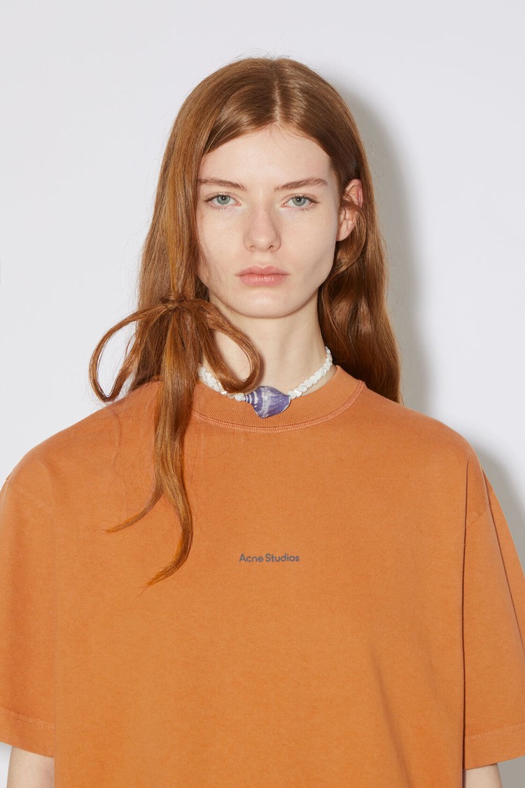 Orange Acne Studios Logo Women's Dress | FUOJ-71948