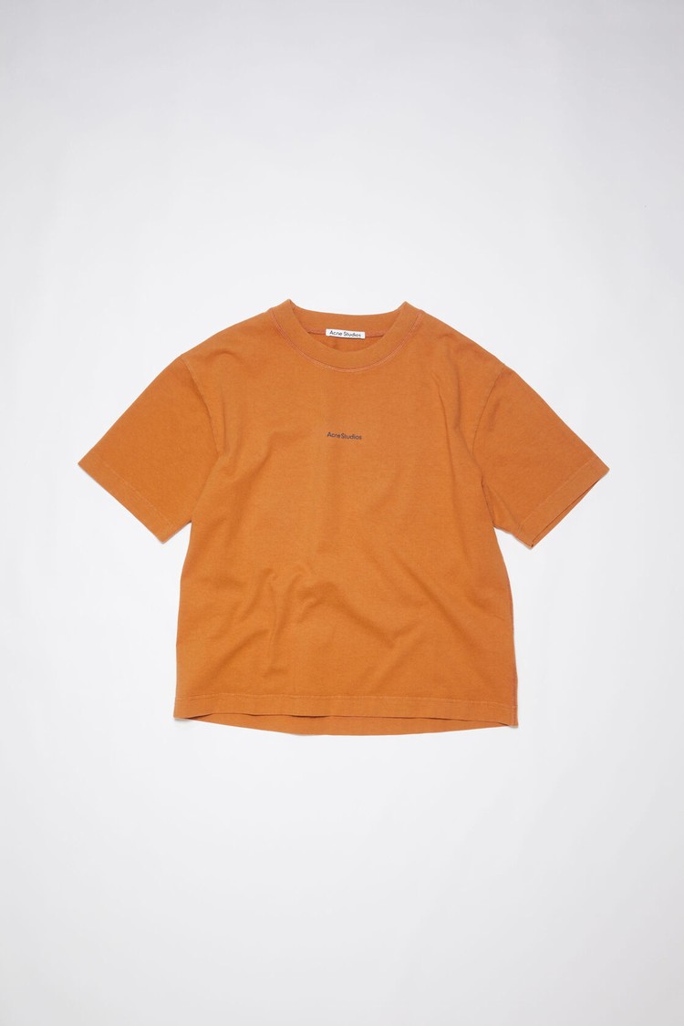 Orange Acne Studios Logo Women's T Shirts | YJUZ-19526