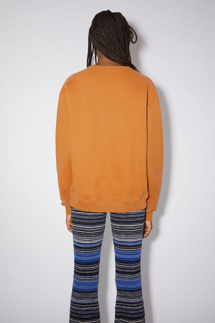 Orange Acne Studios Stamp Logo Women's Sweatshirts | TBOU-32786