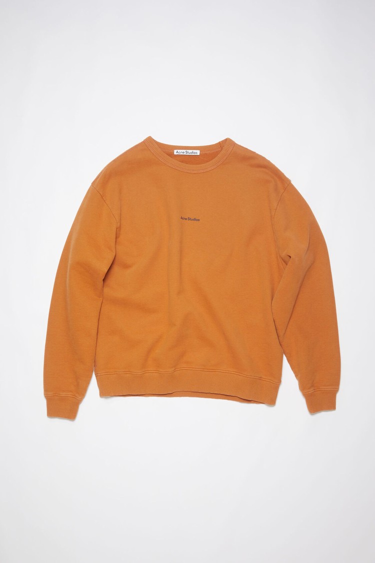 Orange Acne Studios Stamp Logo Women's Sweatshirts | TBOU-32786