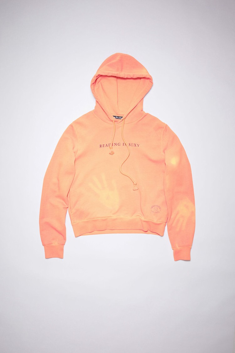 Orange / Yellow Acne Studios Heat Reactive Hooded Men's Hoodie | IJVW-81295