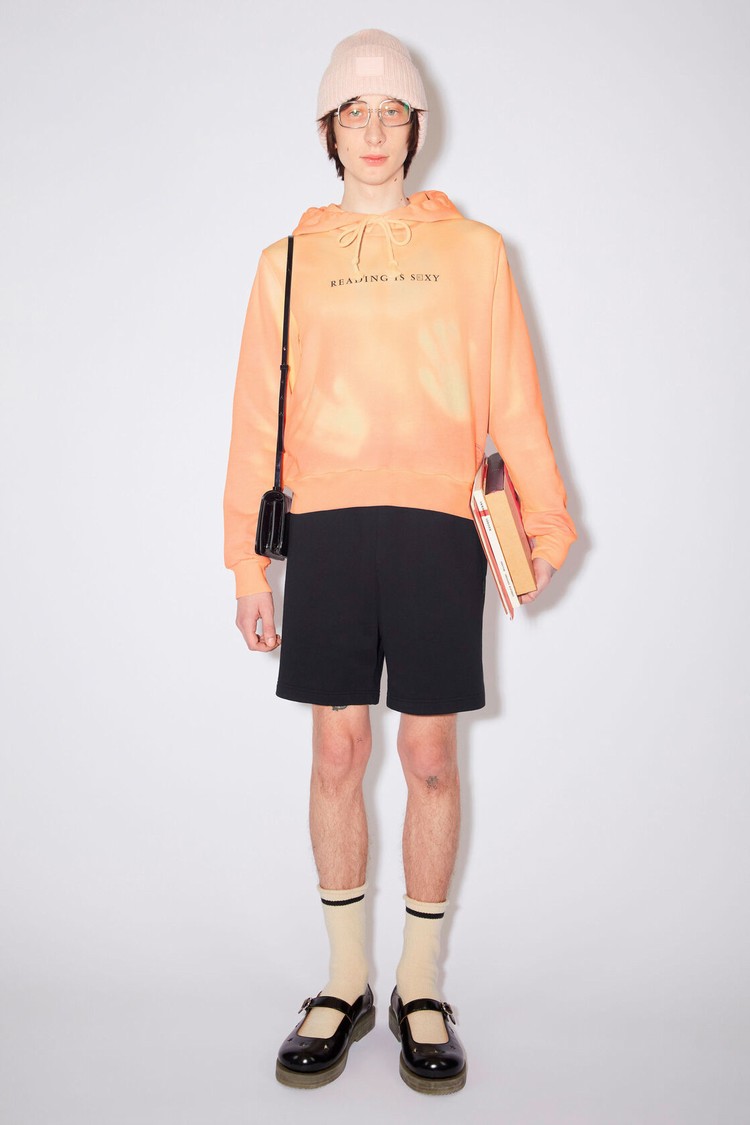 Orange / Yellow Acne Studios Heat Reactive Hooded Men\'s Hoodie | IJVW-81295