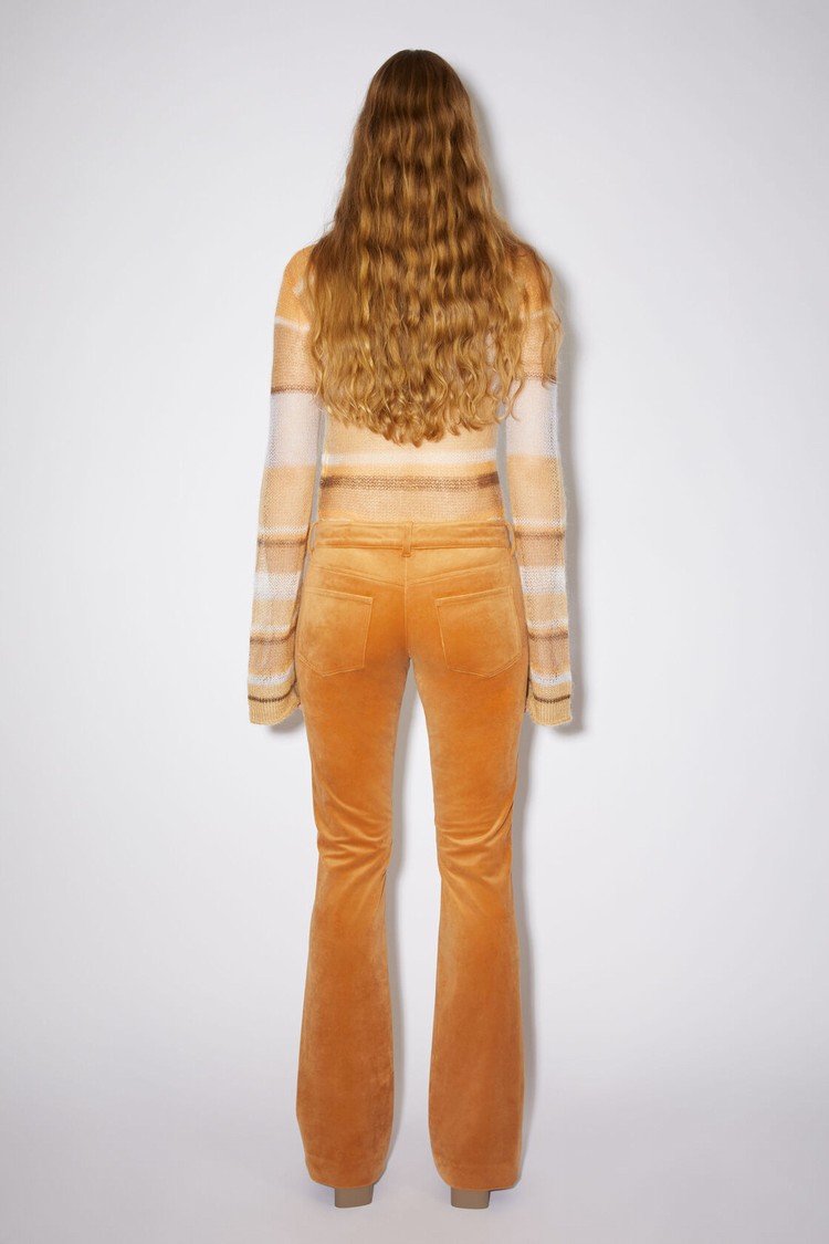 Orange / Yellow Acne Studios Velvet Women's Trousers | AFQJ-20143