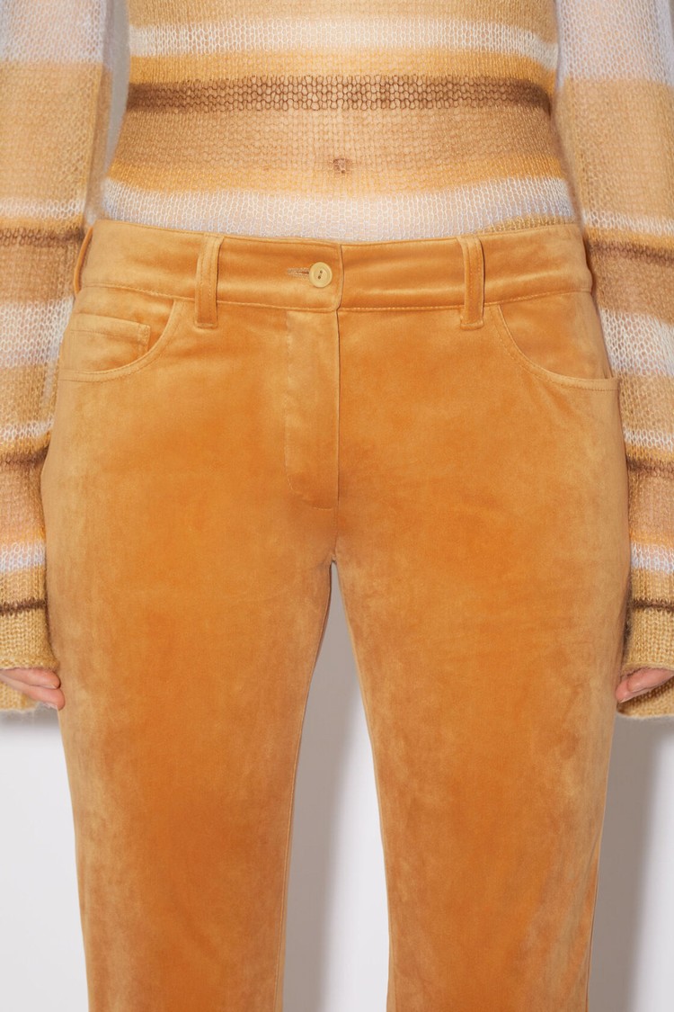 Orange / Yellow Acne Studios Velvet Women's Trousers | AFQJ-20143