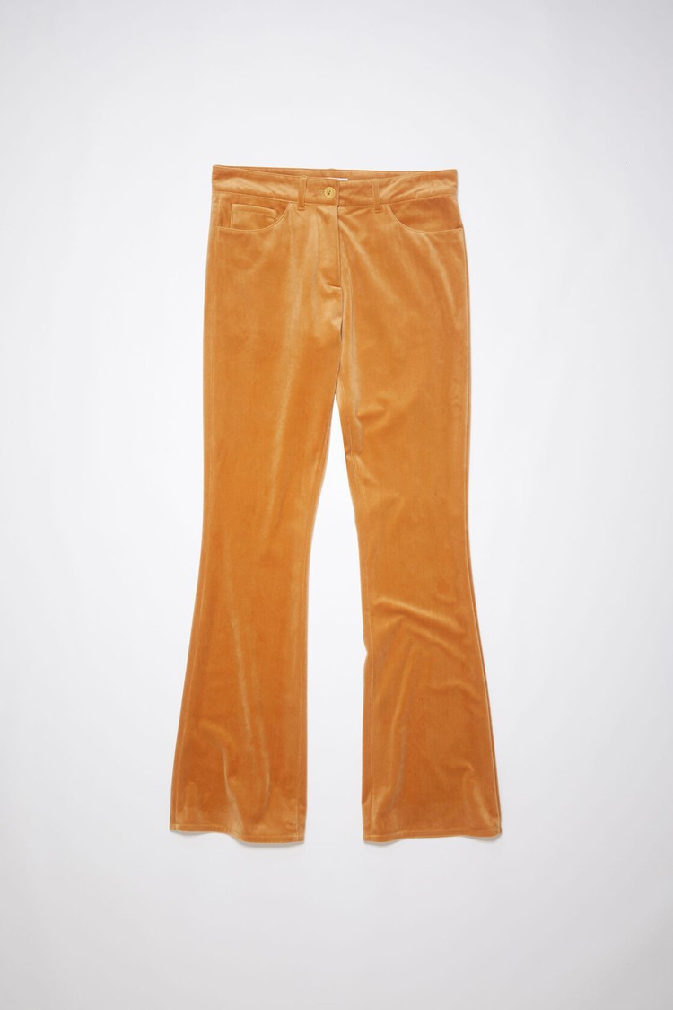 Orange / Yellow Acne Studios Velvet Women's Trousers | AFQJ-20143