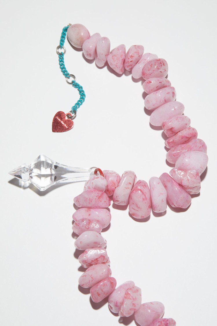 Pink Acne Studios Agate Necklace Jewellery | IWPA-17289