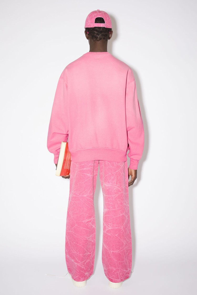 Pink Acne Studios Crew Neck Men's Sweatshirts | GIMK-68912