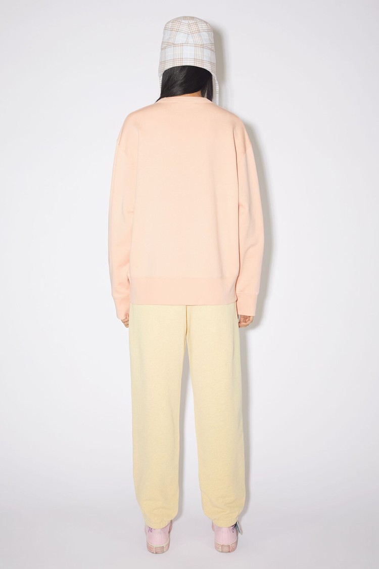 Pink Acne Studios Crew Neck Women's Sweatshirts | WQHV-81437