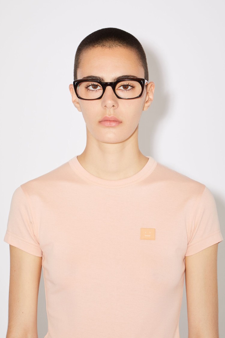 Pink Acne Studios Crew Neck Women's T Shirts | XMRL-61280