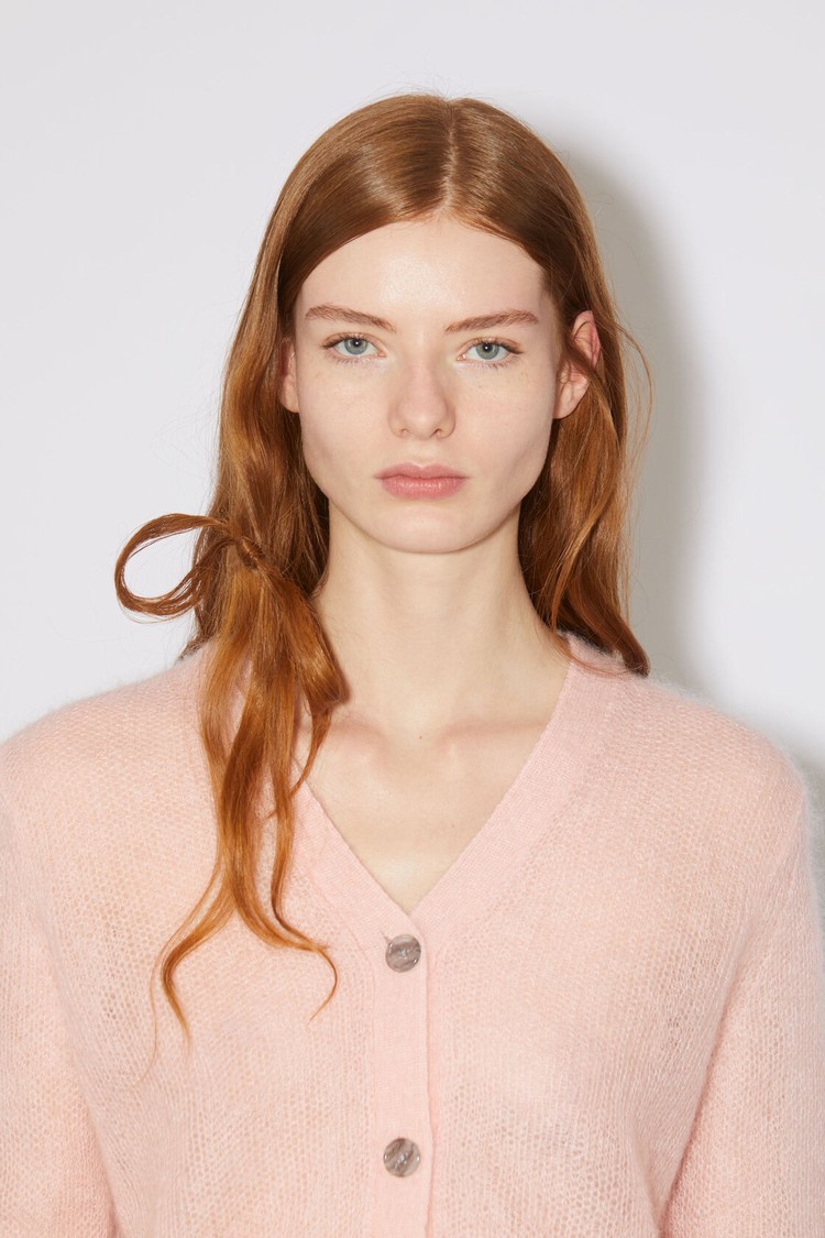 Pink Acne Studios Cropped Women's Cardigan | IAMJ-67538