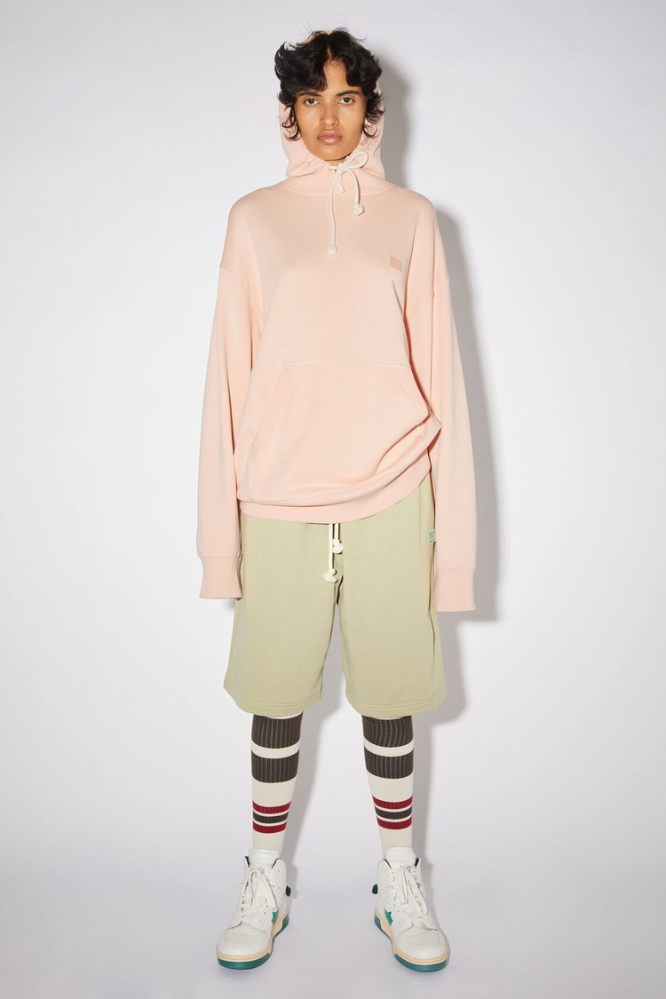 Pink Acne Studios Hooded Women\'s Hoodie | ZWAC-41209