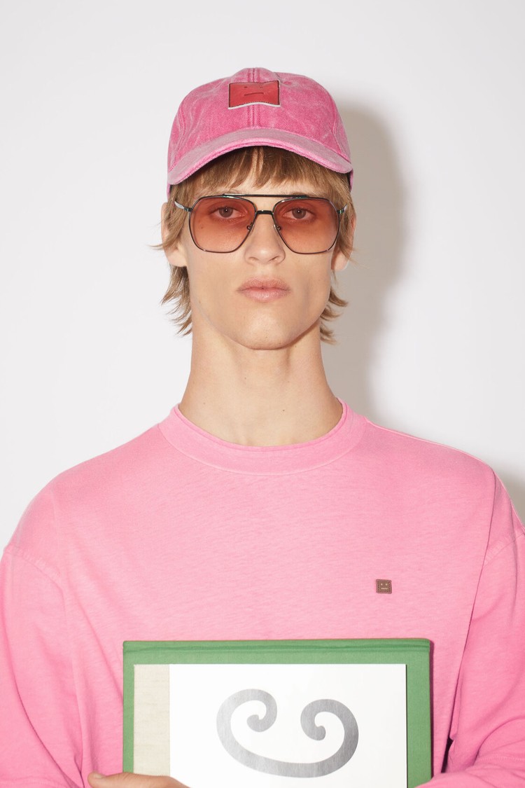 Pink Acne Studios Layered Men's T Shirts | KWAD-64052