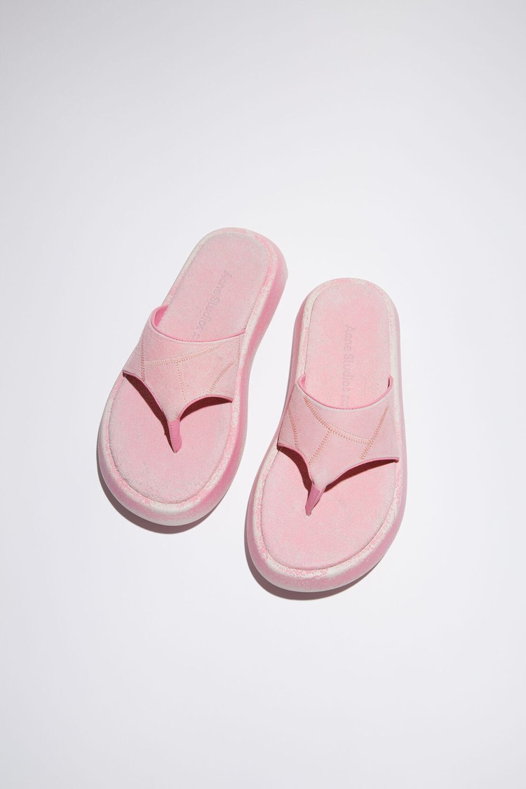 Pink Acne Studios Reversed Leathers Women's Sandals | XAUW-21954