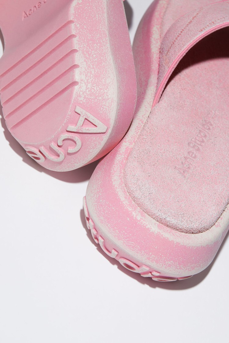 Pink Acne Studios Reversed Leathers Women's Sandals | XAUW-21954