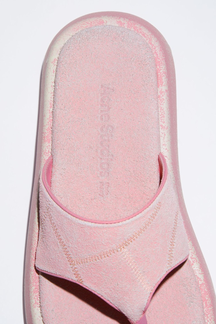 Pink Acne Studios Reversed Leathers Women's Sandals | XAUW-21954