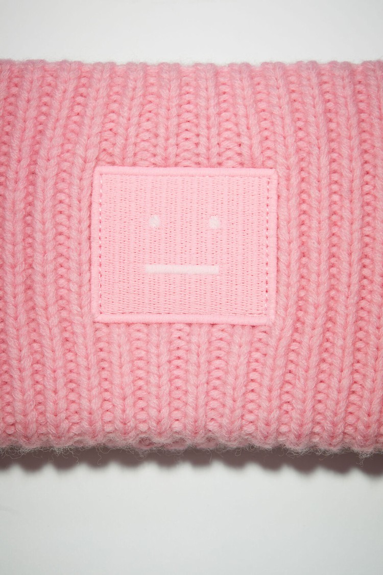 Pink Acne Studios Ribbed Knit Headband Beanie | FMOV-37165