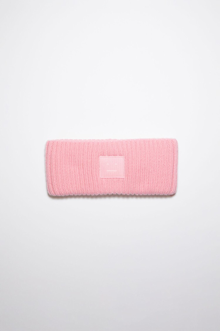 Pink Acne Studios Ribbed Knit Headband Beanie | FMOV-37165