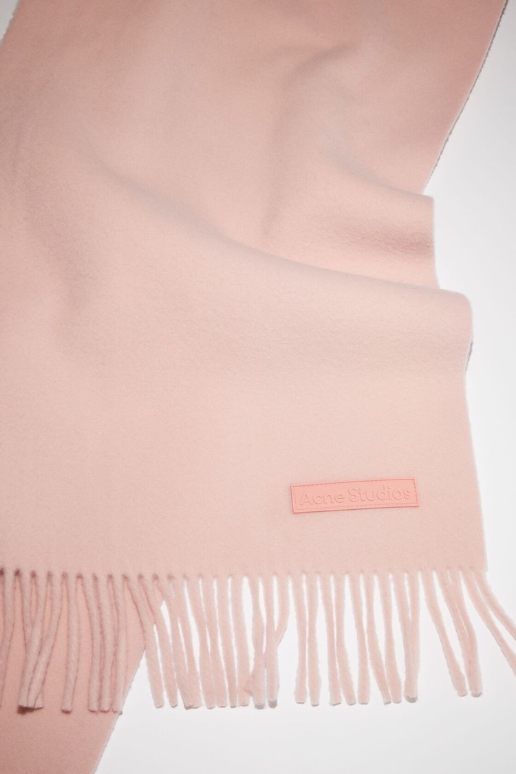 Pink Acne Studios Rich Wool Fringe - Narrow Scarf | BAKG-82450