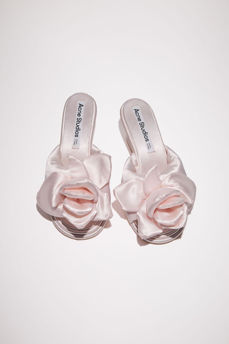 Pink Acne Studios Satin Wedge Women's Sandals | AUSY-32145