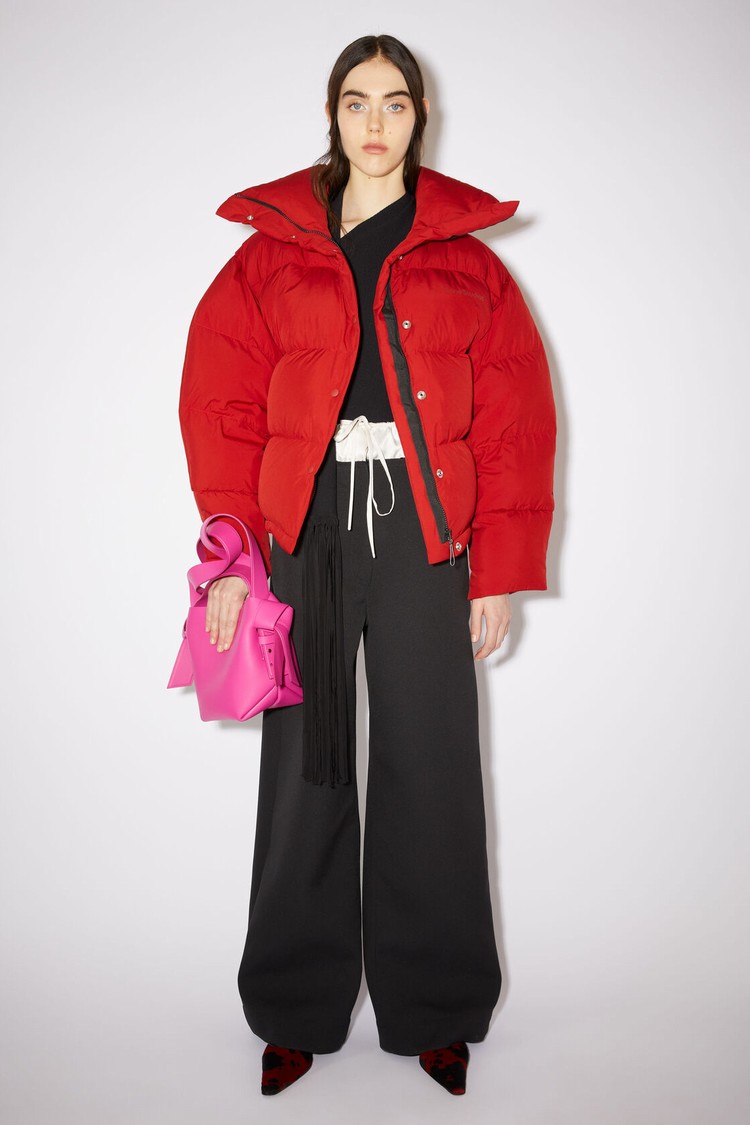 Pink / Red Acne Studios Down Puffer Women\'s Jackets | CSGZ-42379