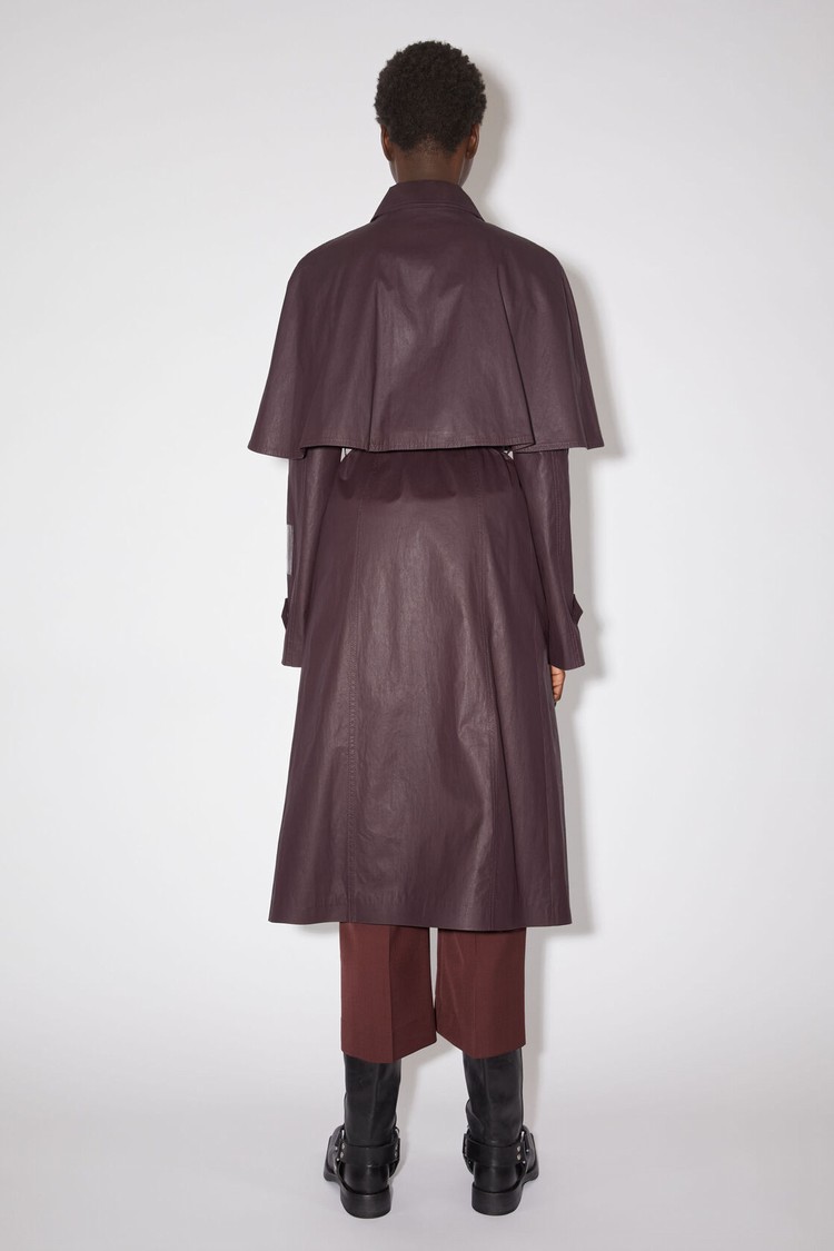 Purple Acne Studios Belted Trench Women's Coats | ODGS-97650